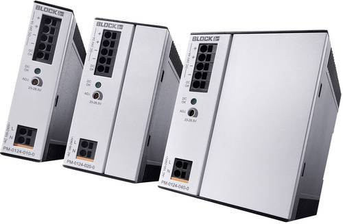 Block PM-0824-480-0 Elektronischer Schutzschalter 24 V/DC 12A mit 4 Ausgängen in Grau - Bild 1