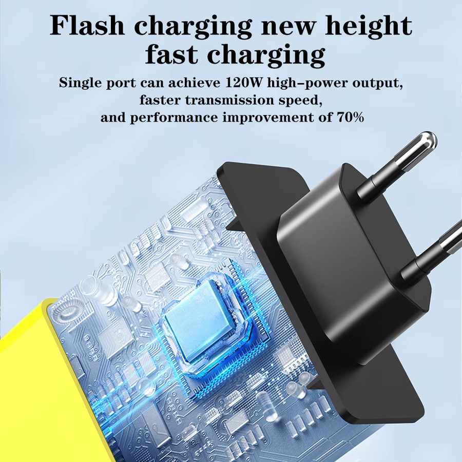 120 W USB Typ C Schnellladegerät Handy-Adapter in Weiß für iPhone, Huawei, Xiaomi, Samsung und OnePlus - Bild 3