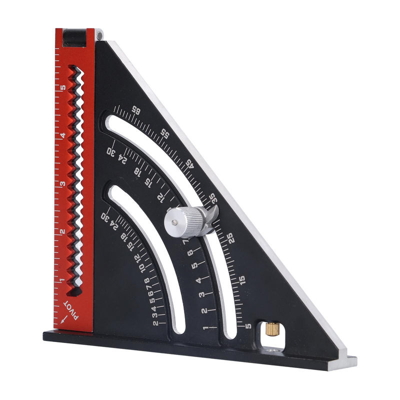Koogeelife Verstellbares Goniometer aus Aluminiumlegierung, Faltbares Dreieck und Quadrat als Anreißwerkzeug für die Holzbearbeitung, Schwarz - Bild 3