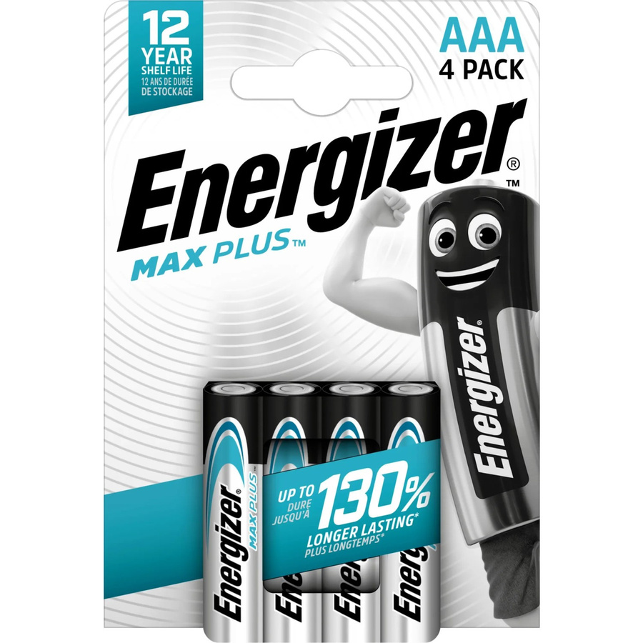 Energizer Alkaline Batterie Max Plus AAA Micro, 4 Stück, Multicolor - Bild 2