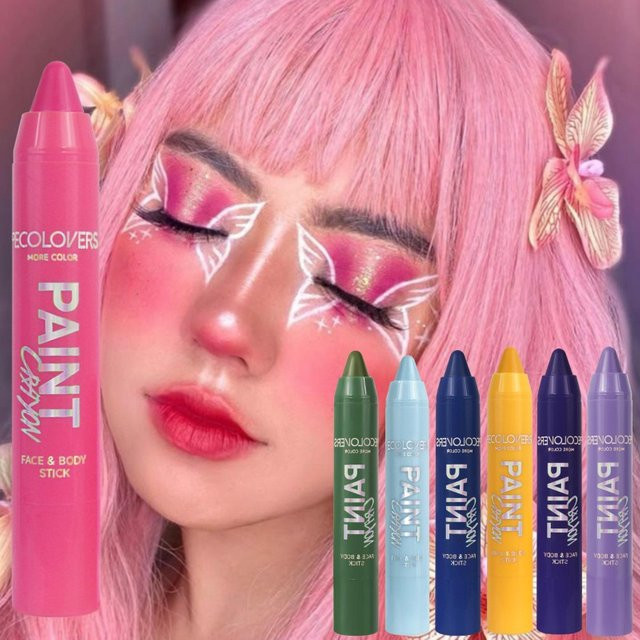 Make-up-Stift Gesichtsbemalung, mehrfarbig, matt, wasserfest, Unisex - Bild 1