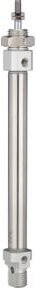 Riegler Rundzylinder MI doppeltwirkend in Silber, Kolben-Ø 10 mm, Hub 25 mm, M5x0,8 - Bild 1