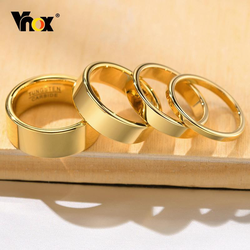 Vnox Wolframring, Goldfarben, Unisex - Bild 5