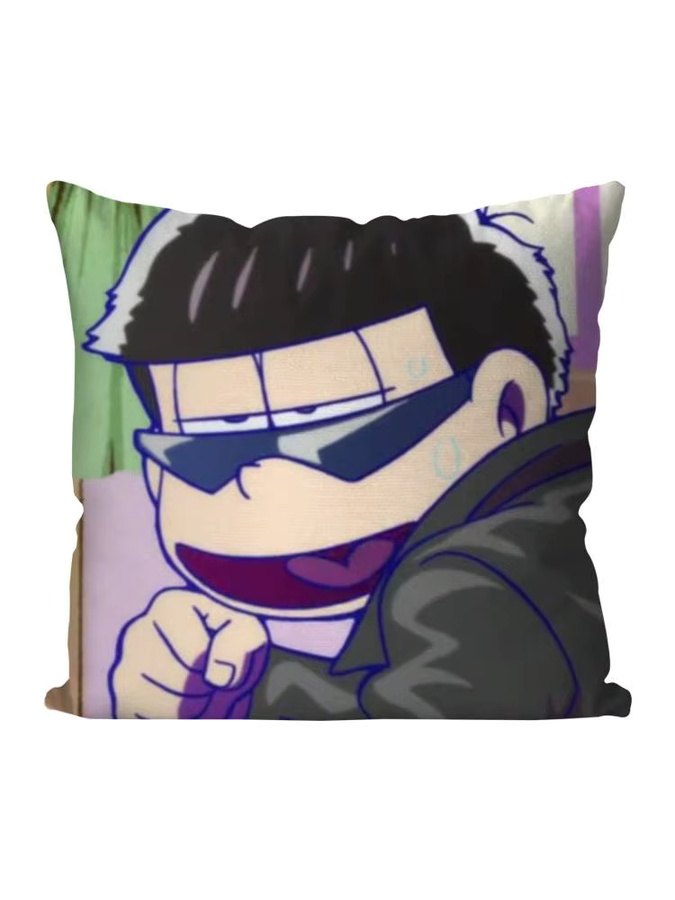 52TOYS O-Osomatsu San Kissenbezug Cartoon Anime Design, quadratisch, mehrfarbig, Breite: 40 cm, Höhe: 40 cm, Tiefe: 40 cm - Bild 5