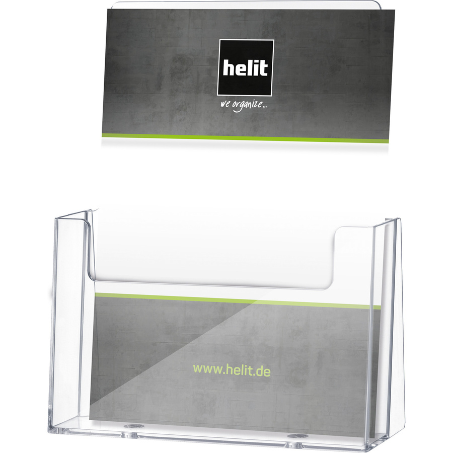 Helit Prospekthalter The Helpdesk DIN A5, Glasklar, B: 16,6 cm, H: 21,0 cm, T: 6,7 cm - Bild 3