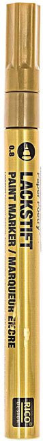 Rico Design Lackmarker Gold mit 0,8 mm feiner Spitze für permanente Ergebnisse - Bild 1