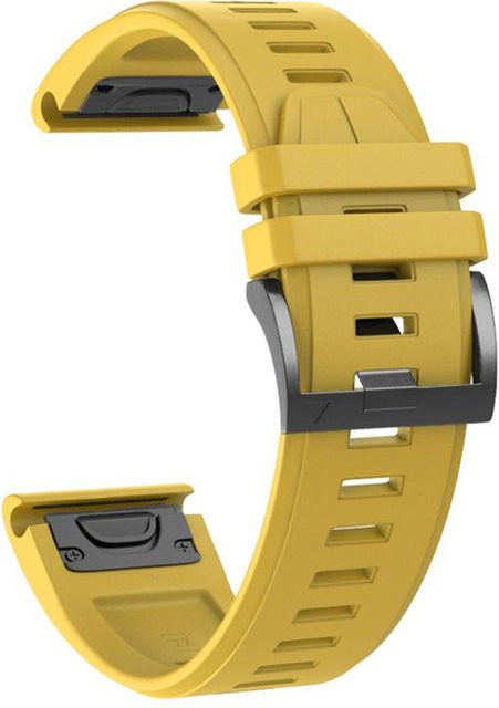 YUZW Uhrenarmband Silikon, Quickfit 22mm, Gelb, Unisex - Bild 1