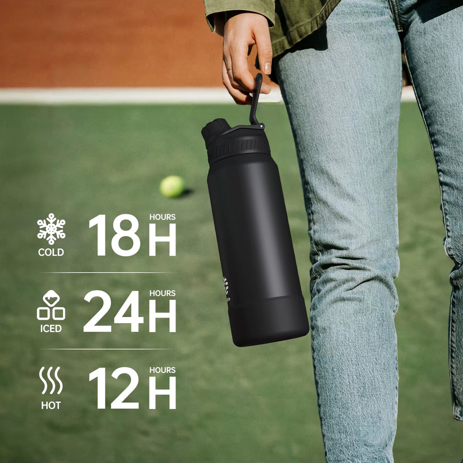 FJbottle Isolierflasche aus Edelstahl als Thermowasserflasche und Tumbler in Schwarz oder Weiß, 710 ml oder 950 ml - Bild 6