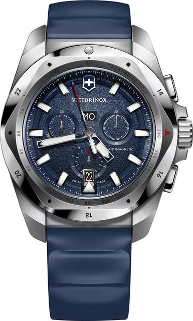 Victorinox Chronograph, Quarz, Edelstahl, 43 mm, Herren, Blau, 20 ATM - Bild 1