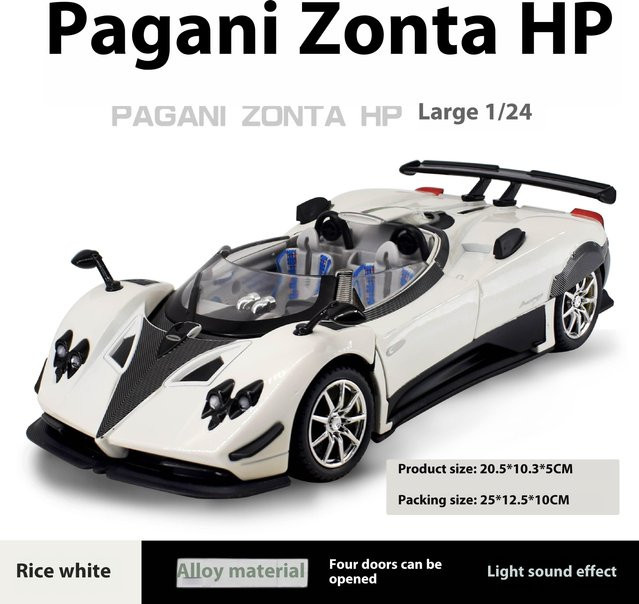 Discover Intime Pagani Zonda HP Barchetta, Modellauto, 1:24, Metall, Weiß, ab 14 Jahren - Bild 1