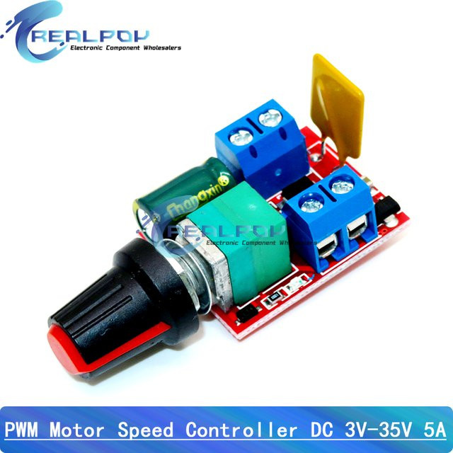 REALPOY Mini PWM DC Motor Drehzahlregler und LED Dimmer 3V-35V - Bild 1
