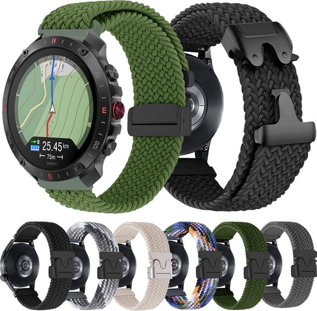 Uhrenarmband Nylon, geflochten, 20 22 mm, Bunt, Unisex - Bild 1