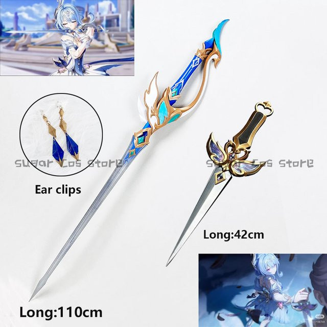 Ohrclips Genshin Impact Snezhnaya Odette Cosplay, 110cm - Bild 1