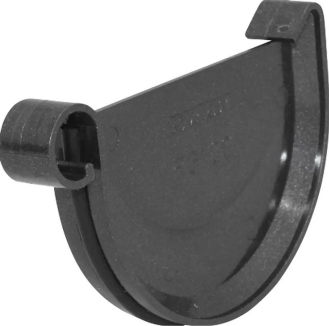 Marley Dachrinnen-Endstück RG 125 Halbrund in Anthrazit-Metallic - Bild 1