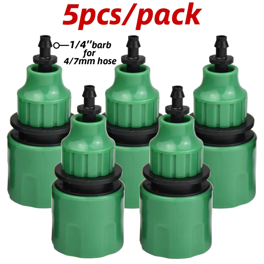 KESLA Wasserrohr-Schnellverbinder für Garten-Tropfbewässerungssysteme, 5 Stück, 1/4 Zoll, Farbe: Grün, Kunststoff, für 4/7mm Schlauch - Bild 5