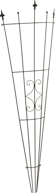 Rank-Spalier Fächer Raute aus Stahl in Schwarz, B/H/T: 46 x 150 x 12 cm - Bild 1