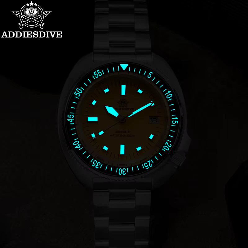 ADDIESDIVE Armbanduhr, Automatik, Edelstahl, Blau, Saphirglas, Herren - Bild 2
