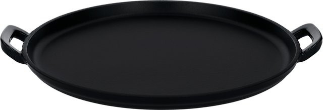 SILVERCREST Premium-Gusseisenpizzaplatte in Schwarz, runde Grillplatte aus emailliertem Gusseisen - Bild 1