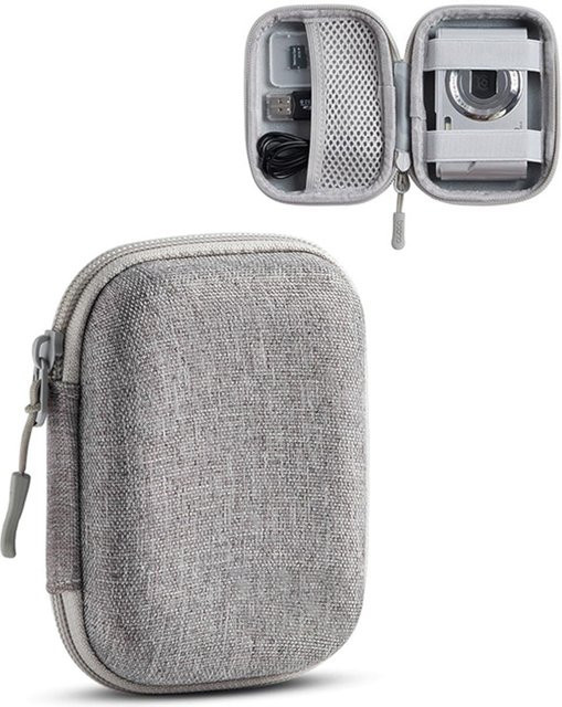 Digitalkameratasche von CAMKORY für KODAK PIXPRO FZ45, FZ55 und Canon IXUS 285 HS mit Netztasche in Schwarz oder Grau - Bild 1