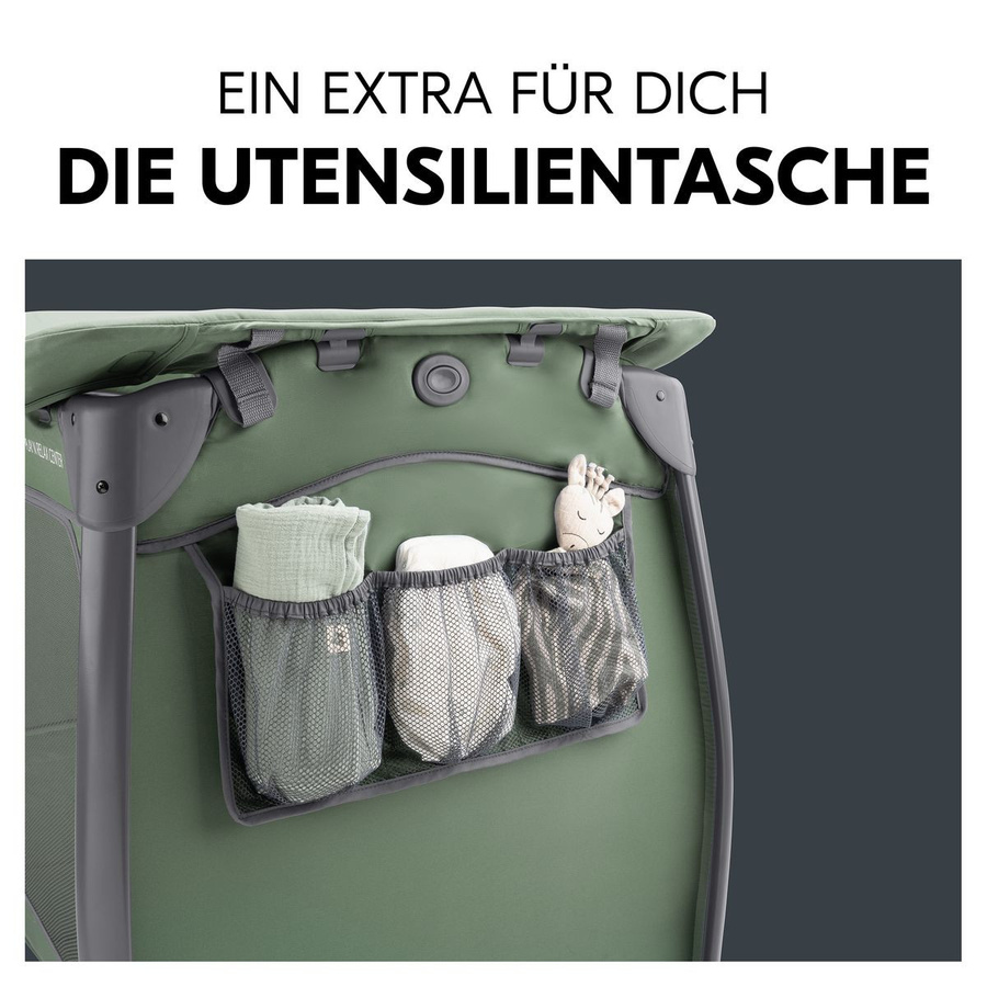 Hauck Reisebett Set Play N Relax Center mit Komfort Matratze und Spielzelt in Plants Dark Green - Bild 5