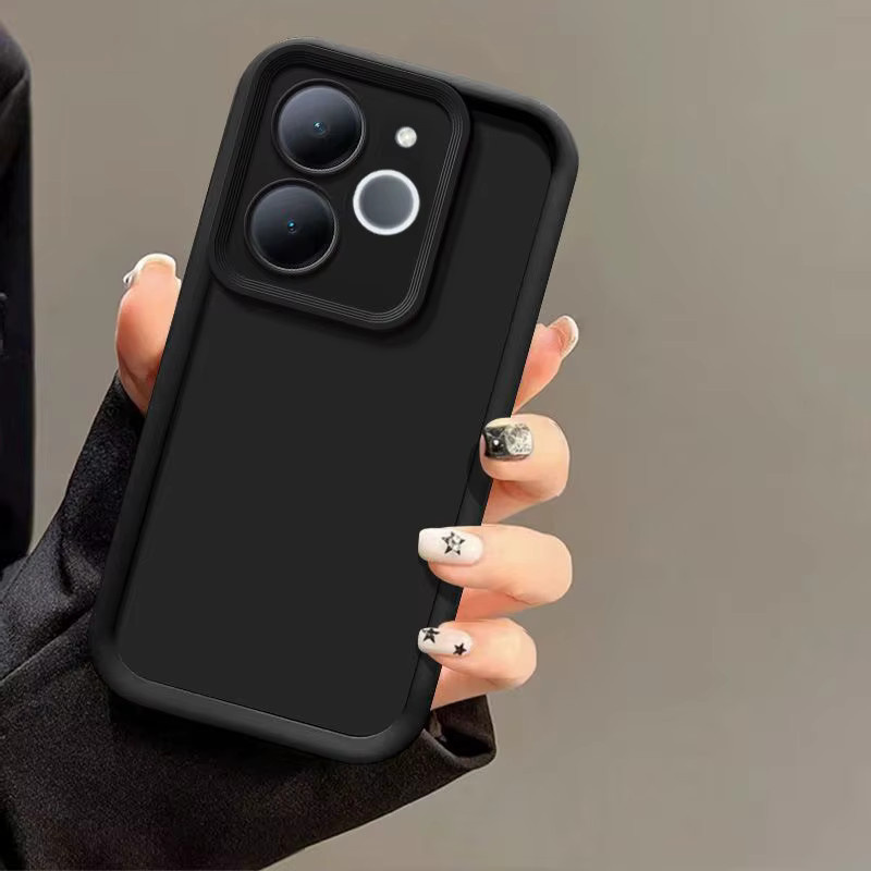 Realme Handyhülle für Realme Note 70 4G, Realme Note 70T 4G und Narzo 80 Lite 4G in Schwarz mit Sturzschutz und mattem Candy-Design - Bild 2