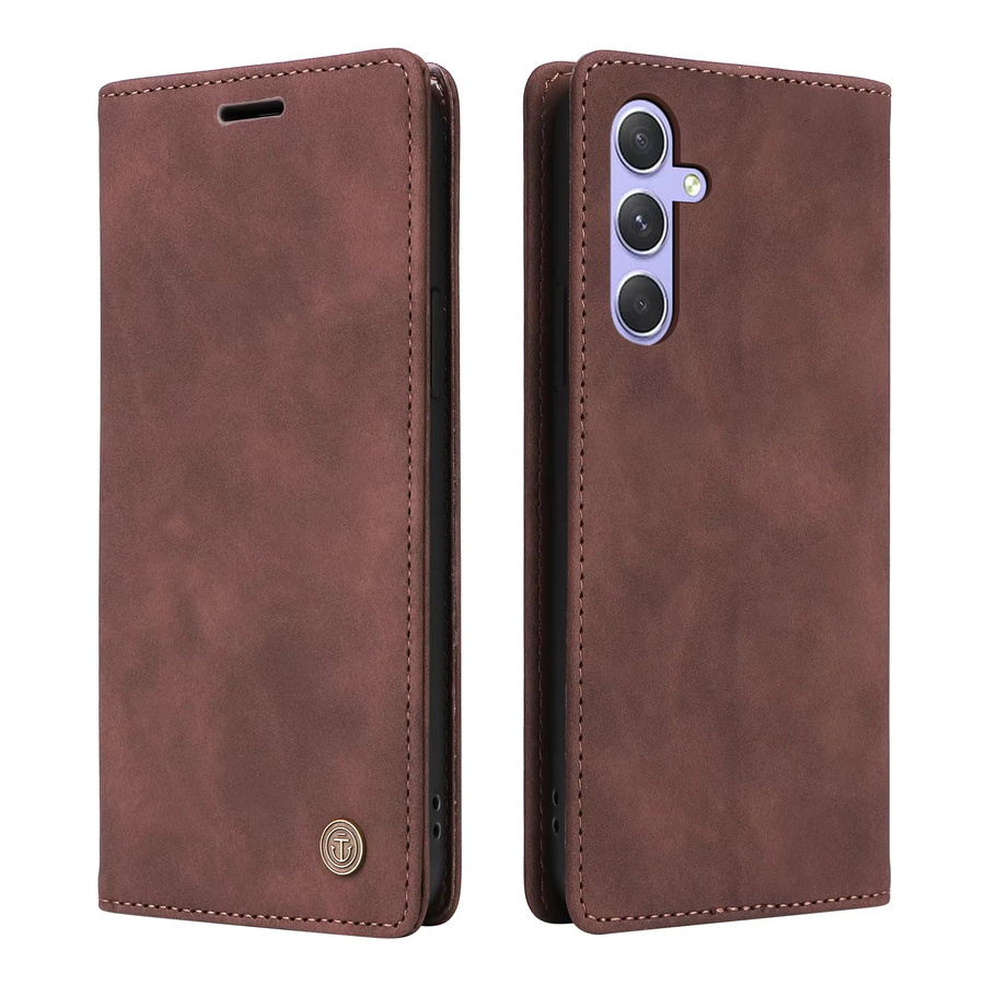 Leder Brieftasche Flip Book Cover für Samsung Galaxy A-Serie in Rot - Bild 6