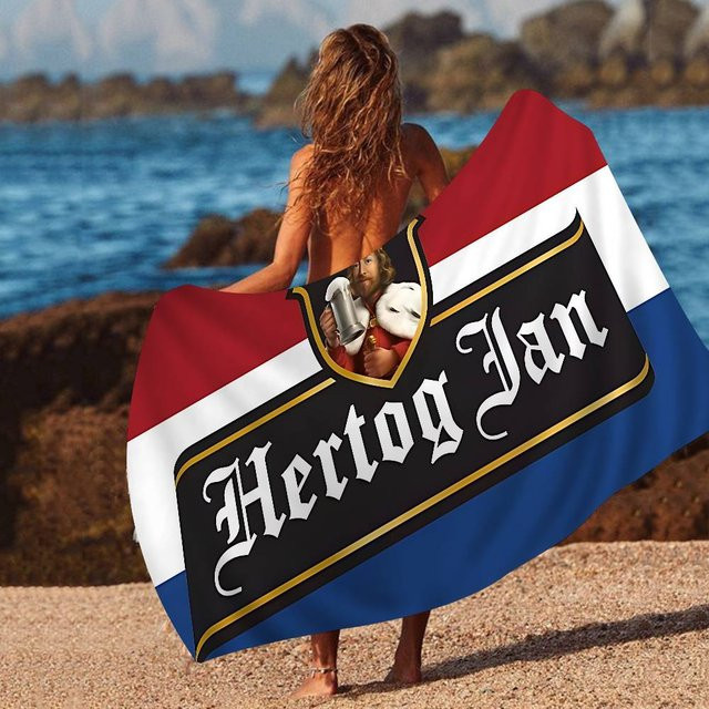 H-Hertog Jan Kinderbadetuch aus Mikrofaser mit Cartoon-Motiv, weich und schnelltrocknend, B/H: 30 x 60 cm, Mehrfarbig - Bild 1