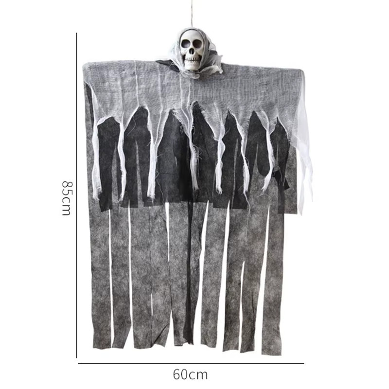 Alivparty Halloween Dekoration Hängendes Skelett und Totenkopf-Geist für Horror-Partys - Bild 2