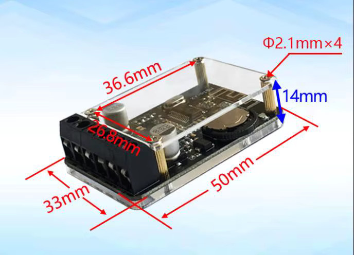 XY-P15W Stereo Bluetooth Leistungsverstärkerplatine in Schwarz als 2.0 Digitalverstärkermodul für 12V/24V mit 10W/15W/20W Leistung - Bild 5
