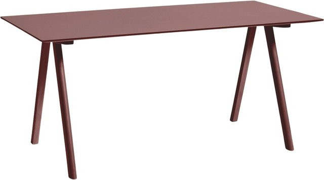 HAY Copenhague Cph10 Stuhl aus Eichenfurnier und Linoleum in Rot und Oak Matt - Bild 1