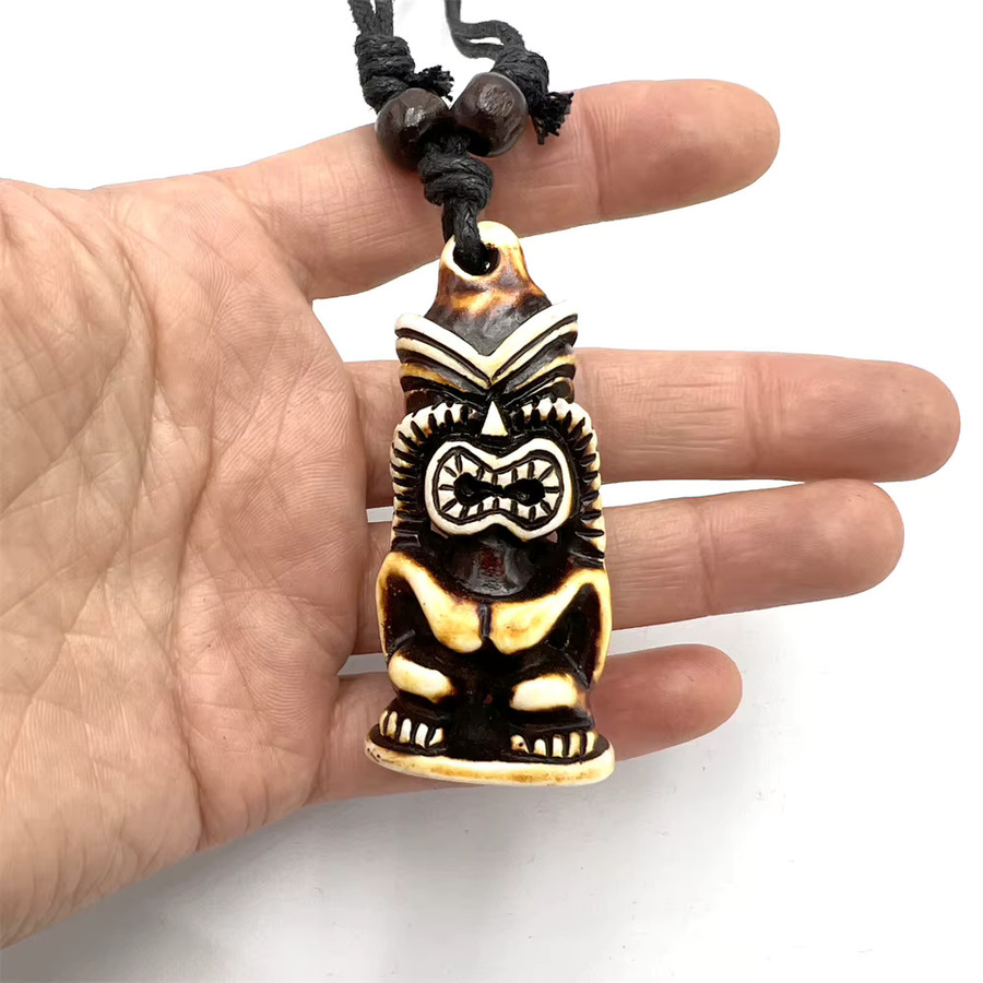 weyena Tiki Totem Halskette Amulett, Keramik, Unisex - Bild 2