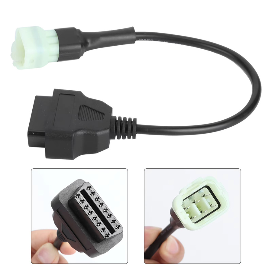 YOUTHINK OBD2-Adapterkabel für KTM 990 LC8, 1190 RC8 und 690 (ab 2011), 6-polig bis 16-polig, Schwarz - Bild 2
