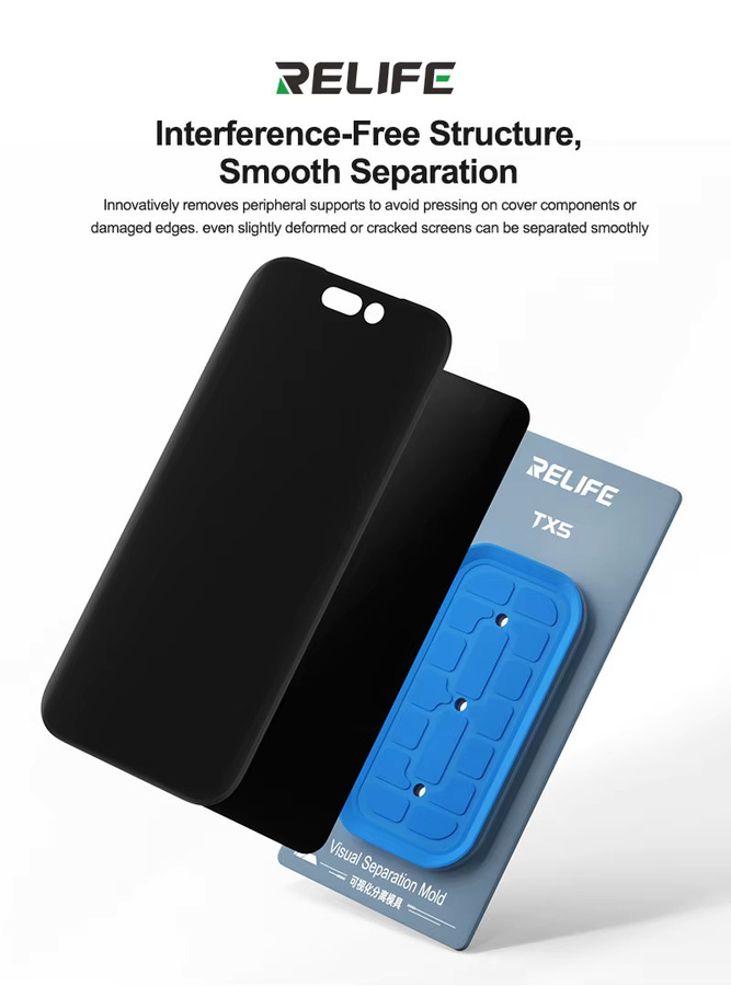 RELIFE TX5 Visuelle Trennform für iPhone 12-17 Serie und Android HarmonyOS aus Aluminiumlegierung in Blau - Bild 3