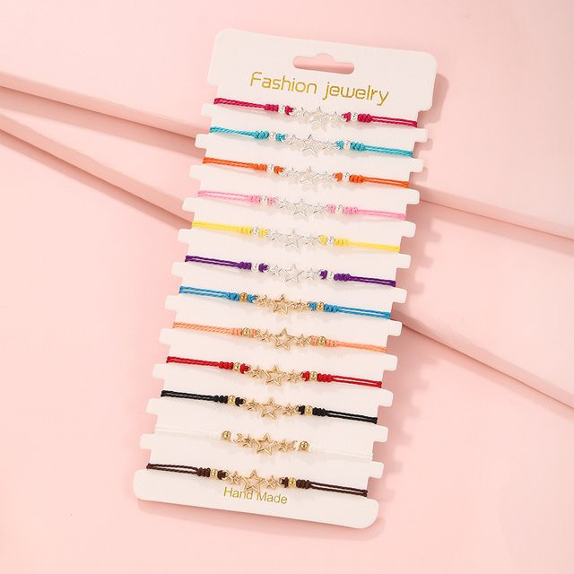 qpeach Schmuck-Set für Kinder, 12-teilig, Stern, Kristall, Bunt - Bild 1