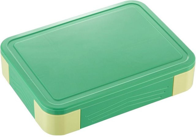 Tragbare Bento-Box Lunchbox aus Kunststoff mit Besteck, mikrowellengeeignet und auslaufsicher, blau, 1300ml - Bild 1