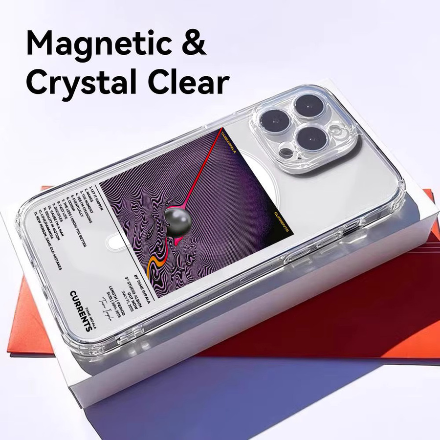 T-Tame Impala Handyhülle für Apple iPhone 17 16 15 14 13 12 Pro Max Plus Transparent Magnetisch und Kabelloses Laden Kompatibel - Bild 3