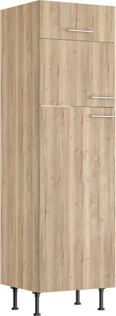 Optifit Küchen-Hochschrank Erik290 für Kühl-Gefrier-Kombination in Wildeiche, Breite: 60 cm, Höhe: 211,8 cm, Tiefe: 58,4 cm - Bild 1