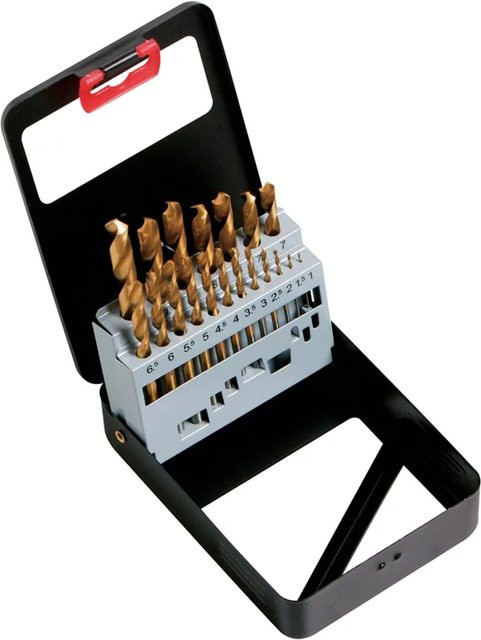 ELLIX Metallbohrer Set 19-teilig mit TIN-Beschichtung in Silber und Multicolour - Bild 1