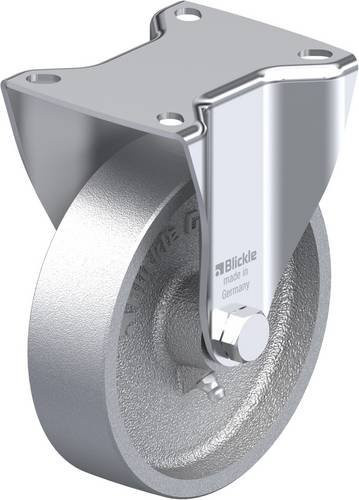 Blickle BIK-G 125G-1 Bockrolle in Silber und Grau mit 125 mm Rad-Durchmesser und 350 kg Tragfähigkeit - Bild 1