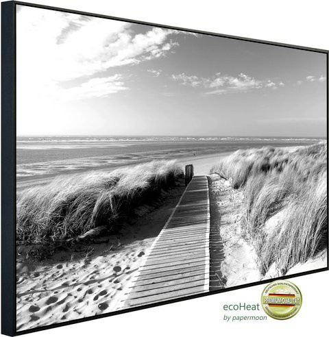 papermoon EcoHeat Infrarotheizung Strand Schwarz Weiss mit Matt-Effekt und App-Steuerung - Bild 1