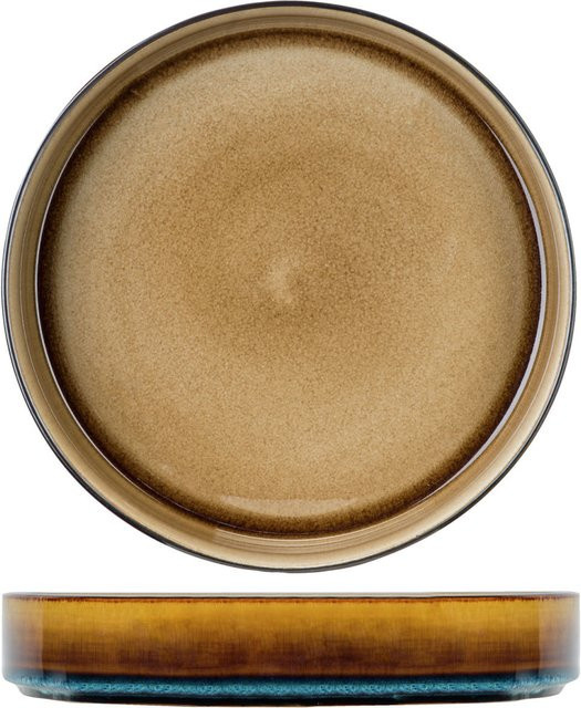 Cosy & Trendy Suppenteller Quintana in Bernstein, 3er Pack, Porzellan, Durchmesser: 23 cm, Höhe: 4,3 cm, 1230 ml - Bild 1