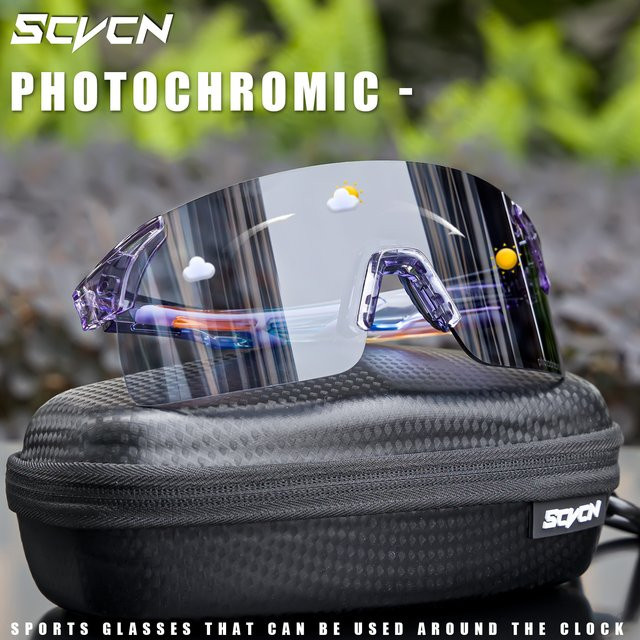 SCVCN Photochrome Sonnenbrille, Vollrand, Unisex - Bild 1