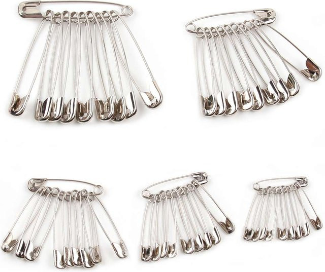 50 Stück Sicherheitsnadeln aus Edelstahl in Silber von Simplistic Living Home, 30 mm Nähwerkzeug Zubehör - Bild 1