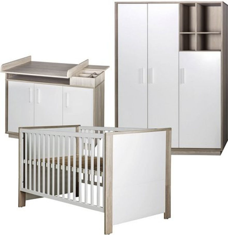 Roba Kinderzimmerset Olaf in Weiß mit Schrank, Bett und Wickelkommode aus lackiertem Holz - Bild 2