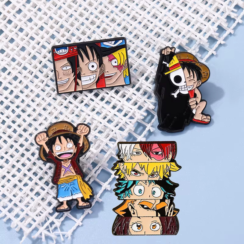 Bandai One Piece Hero Academia Broschen-Set, 4-teiliges Set, Metall, Bunt / Mehrfarbig - Bild 3