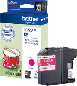 Brother Original Druckerpatrone LC-22UM Tinte Magenta für DCP-J785DW und MFC-J985DW - Bild 2