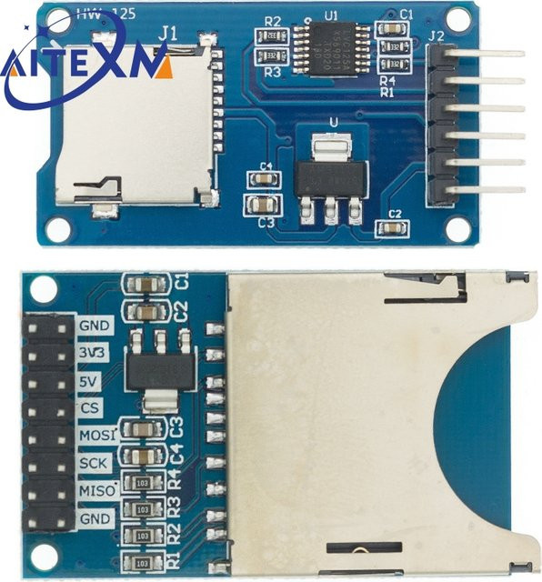 AITEXM ROBOT Micro SD TF Karten Speichererweiterungsplatze Modul SPI für Arduino in Blau - Bild 1