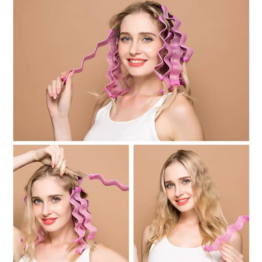 Heatless Lockenwickler Set, 12 Stück, Haar Styling Werkzeuge - Bild 3