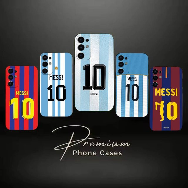 Samsung Handyhülle N-Number 10 Shirt Messi Softcase in Schwarz für S24, S23, S22, S21, S20 Ultra und S20 Plus - Bild 1
