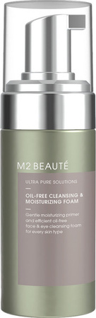 M2Beauté Oil-Free Cleansing & Moisturizing Foam, Reinigungsschaum für Gesicht und Haare